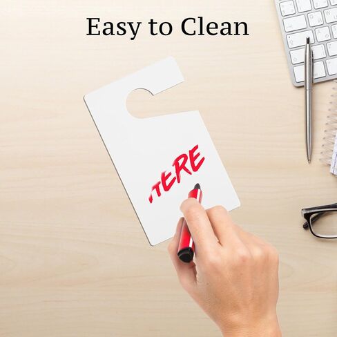 12 Pcs Blank White Parking Permit Hang Tag, 3 x 5 Inches Plastic Parking Placards PVC Hang Tag, Recyclable Weatherproof Rearview Mirror Hanging Pass for Car Rear View Mirror, Enterprises Office in Kuwait