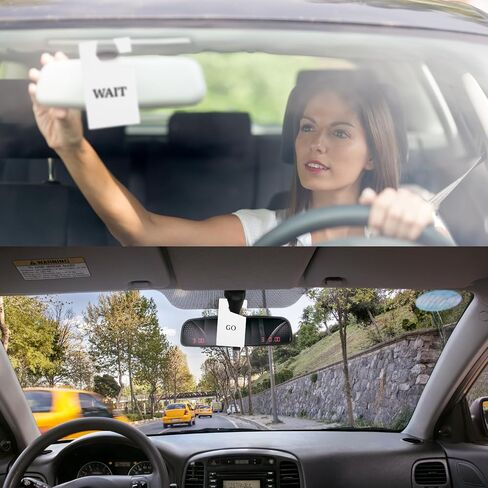 12 Pcs Blank White Parking Permit Hang Tag, 3 x 5 Inches Plastic Parking Placards PVC Hang Tag, Recyclable Weatherproof Rearview Mirror Hanging Pass for Car Rear View Mirror, Enterprises Office in Kuwait