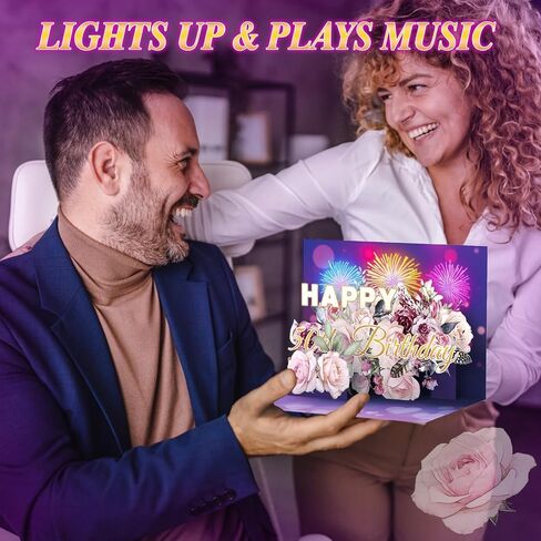 50th Birthday Decorations Card 3D Music and Light Pop Up, Funny 50th Birthday Gifts for Her Him, Cool Gifts for 50 Year Old Woman Men, Back in 1975 Gift Card for Woman Men in Saudi Arabia