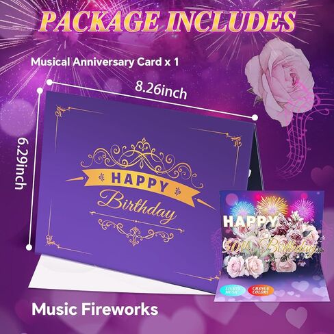 50th Birthday Decorations Card 3D Music and Light Pop Up, Funny 50th Birthday Gifts for Her Him, Cool Gifts for 50 Year Old Woman Men, Back in 1975 Gift Card for Woman Men in Saudi Arabia