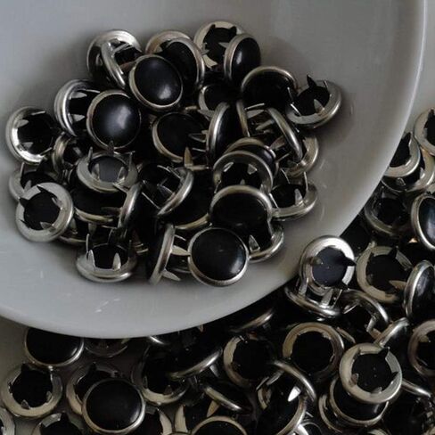 HeKimLee 50 Sets Snap Fastener Kit, 16L/10mm Classic Pearl Prong Ring Snaps for Western Shirt Clothes Popper Studs with Clear Storage Box (5 Color x 10 Sets), 5 Style, HKL-0010 in Saudi Arabia
