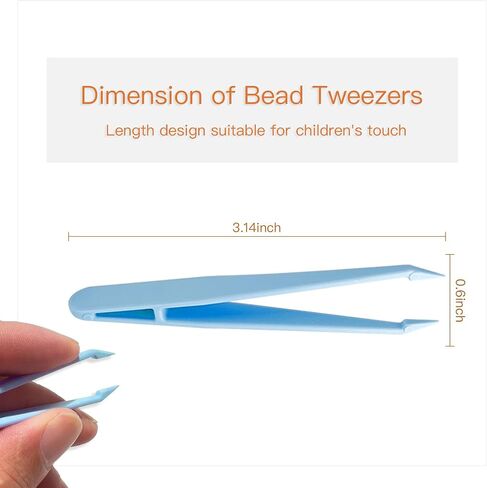 12-Pack Plastic Craft Tweezers, 3.14 inches for DIY Jewelry Making and Beading craft supplies(white) in Kuwait