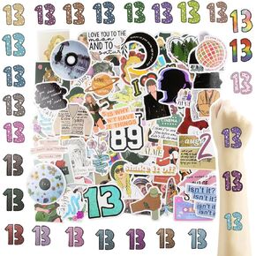 VIQWYIC 148Pcs Music Theme Stickers for Water Bottles Laptop, Singer Merch Stickers with 13 Hand Tattoos for Girls kids Party Favors