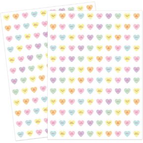 2400Pcs Valentine's Day Mini Love Heart Sticker Red Pink Purple Paper Decals 5 Colors of Hearts Self-Adhesive Stickers for Holiday Envelopes Scrapbook Gifts DIY, 0.4inch