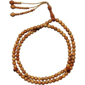 Limited Edition Naturally Scented Pine Scent Pitch Wood Prayer Beads - 8mm Wood Tasbih 99-Bead Tespih