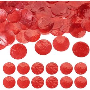 Cheriswelry 50Pcs Flat Round Natural Shell Connector Charms Disc Coin Seashell Drop Pendants DIY Summer Beach Accessories 50x0.8mm for Necklace Keychain Wind Chime Handicrafts Making (Steel Blue)
