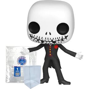 Blue Salamander Emporium Protective Case Bundled with Vinyl Figure – The Nightmare Before Christmas 30th Anniversary – Formal Jack Skellington Funko Pop #1381