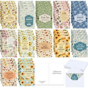 36 Pack Religious Praying for You Greeting Cards with Scripture Bible Verse Prayer Greeting Card with Envelope 12 Designs Christian Prayer Card Scripture Inspirational Cards for Women Men