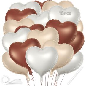 16 PCS Heart Pallonons ، 18 بوصة حب أحمر بالون قلب على شكل قلب للاحتفال بالذكرى السنوية حفل عيد ميلاد حفلة عيد الحب زخارف الطفل دش الزفاف المزخرفة اللوازم
