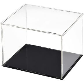 Unifizz Acrylic Clear Display Case Box Dustproof Protection Showcase Cube Collectibles Show Box 3.9x3.9x5.9inch