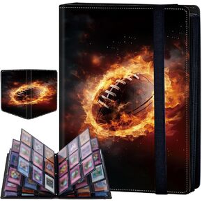 9 Pocket Card Binder for Trading Cards, Trading Card with Sleeves Holder Album, PU Leather Cover Card Collection Binder Large Capacity 360 Pocket Storage Card Sleeves for MTG,TCG, Book Purple Dragon