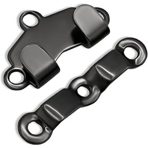 Lakesstory Metal Hooks & Eyes Closure Sewing Black Hooks Heavy Duty For Clothing Skirt Closures Sewing Hooks For Pants 10 sets in a Pack