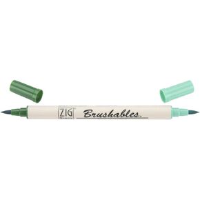 Zig Memory System Brushables Dual Tip Marker, Pure Green