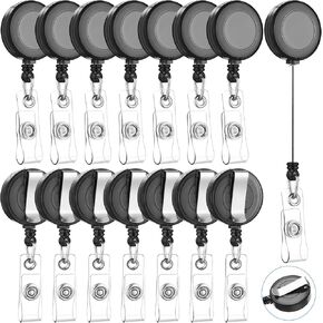 Zonon 100 Pcs Retractable Badge Reel Badge Holder Badge Clip Badge Reels Bulk with Metal Belt Clip Name Badge Reels Holders for Nurses Teachers Students Office School Supplies (Solid Blue) in Kuwait
