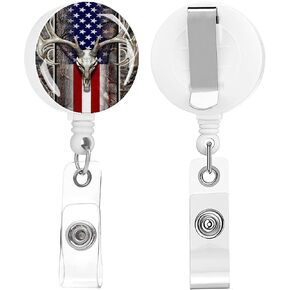 Badge Reels Retractable,Id Badge Holders Retractable,Badge Clips Retractable ID Card Holder for Teacher, Student, Office Worker(Purple Gold Marble)
