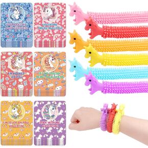 بطاقات يوم عيد الحب 30 حزمة مع ألعاب String string-Unicorn Noodles & Tidge Toys for Kids ، Kids Valentines Exchange Higds Ideas
