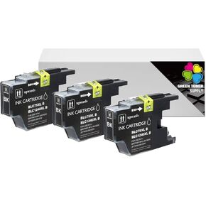 3-Pack Brother Compatible LC75 (LC-75) Black High Yield Ink for MFC-J280W,J425W,J430W,J435W,J825DW,J835DW,J5910DW,J625DW,J6510DW,J6710DW,J6910DW,