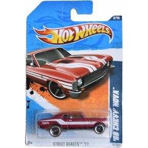 Hot Wheels '68 Chevy Nova, Street Beasts '11 2/10 [red] 82/244