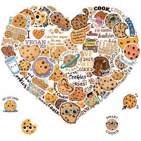 Cute Donut Stickers for Kids, 50pcs Funny Donut Decor Stickers, Donut Party Decoration, Waterproof Vinyl Dessert Stickers for Water Bottle Scrapbook DIY Crafts Party Favors Supplies Decoration