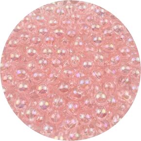 400Pcs 8mm Acrylic AB Colors Round Beads Acrylic Beads Round Spacer Beads with Hole for Earring Bracelet Necklace Key Chains Jewelry Making(87-Mixed Color)