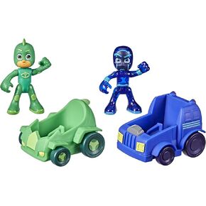 PJ Masks Gekko vs Night Ninja Battle Racers Preschool Toy, Vehicle and Action Figure Set for Kids Ages 3 and Up