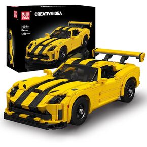 Mould King 10046 Supercar Building Block Kits, Dodge Viper Car Model Building Sets, MOC Car Gift for Kids/Adult Collections Enthusiasts, 1236 Pieces