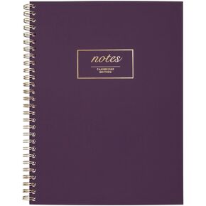 Cambridge Notebook, WorkStyle Business Notebook, 9-1/2" x 7-1/4", 80 Sheets, Legal Ruled, 80 Sheets, SoftTouch Cover, Wirebound, Purple (49556)