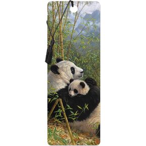 Bookmark - A New Dynasty from Deluxebase. A Panda Book Marker with lenticular 3D Artwork Licensed from Renowned Artist Beth Hoselton