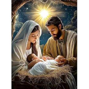 EOBROMD Jesus Diamond Art Painting Kits, Full Drill Easter Diamond Paintings for Adults Beginners DIY Paint Picture with Diamonds Pictures Gem Art for Home Wall Art Decor 12x16inch in Kuwait