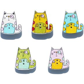 5pcs Needle Minder for Cross Stitch,Sewing Magnetic Needle Keeper,Cute Cat Cartoon Pin,Needle Holder for Embroidery,Needlework Storage Accessory, Gift for Cross Stitch Lover（1-Needle）