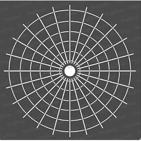 CrafTreat Reusable Wall Stencils for Painting Large Pattern - Radar - Mandala Stencil for Dot Painting - 12x12 Inches - DIY Art and Craft Stencils - Circle Stencils for Painting Walls