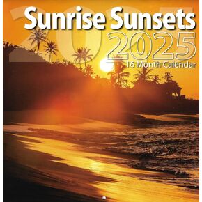 Bachmann Press 2025 Sunrise/Sunsets Full Size Wall Calendar for Planning, Scheduling, and Organizing