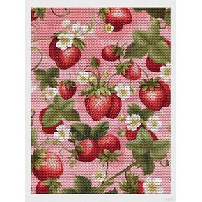 YEEIFFD Sweet Strawberry Diamond 5D Painting Full Round Drill Art Picture DIY Home Wall Decor for Beginners Adults 12x16inch