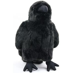 Large Crow Stuffed Animal Realistic 9.44'' Black Crow Plush Stuffed Animal Pillow Toys Soft Little Bird Raven Stuffed Toys Doll for Friends Gifts