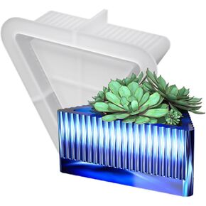 Triangle Striped Concrete Flower Pot Silicone Mold Succulent Planter Vase Cement Clay Mold Plaster Epoxy Resin Storage Box Mould