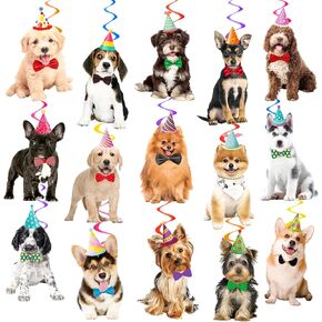 Dog Hanging Swirls Decorations Dog Themed Birthday Party Supplies 20pcs Puppy Hanging Swirls Ceiling Streamers Decorations for Kids Birthday Baby Puppy Pet Dog Birthday Party Favors Supplies