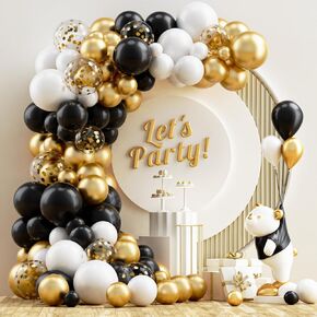 NISOCY Pink and Orange Balloons Arch Kit, 120PCS Hot Pink Light Pink Orange and Metallic Gold Balloons Garland Kit for Birthday Baby Shower Fall Wedding Graduation Tropical Party Decorations