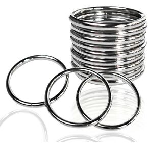 Ewparts 2 inch O Ring Metal Macrame Metal Rings for Crafts 2 in O Rings for Jewelry Making 12 Pack 4mm Thickness Heavy Duty Welded Metal Circles for Macrame Plant Hanger,Dog Collars Metal O Rings