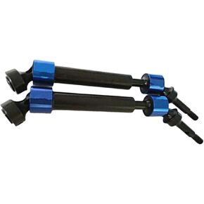 Upgraded Heavy-Duty Steel Splined CVD Driveshaft Axles for Traxxas 1/10 E-Revo, Summit, E-MAXX, T-MAXX - 2pcs Set (Not for E-Revo 2.0) (Blue)