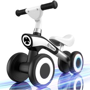 Baby Balance Bike for 1 Year Old Boys Girls 12-36 Month Toddler, 4 Silence Wheels Soft Seat Pre-School First Riding Toys Toddler First Birthday Gifts (Blue)