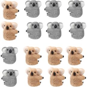 16 Pieces Koala Clip, Kangaroo Pencil Buddy Buddy Koala Clip On Small Stuffed Koala Pencil Toppers Animal Bear Plush Pencil Hungers Claw Clips for Girls