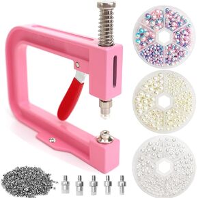 Pearl Setting Machine, DIY Handmade Pearl Setting Machine, Pearl Rivet Buttons for Hats/Shoes/Clothes/Bags/Skirts,Beads DIY Accessories