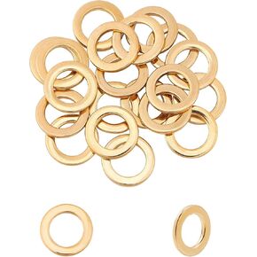 UNICRAFTALE About 20pcs 14mm Golden Linking Rings Ring Metal Charm Stainless Steel Circle Frames Connectors O Pattern Ring Jewelry Links for Bracelet Necklace Jewelry Making