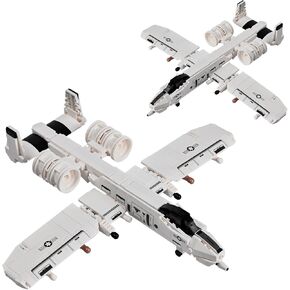 A-10 Attack Plane Building Kit - 598-Piece Model Plane with Functional Missiles & Rolling Landing Gear | Realistic Military Aircraft STEM Toy for Adults & Kids Ages 6+