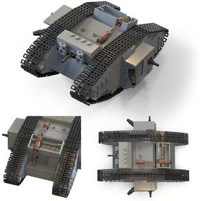 WW1 Military MK Ⅳ Battle Tank Building Blocks Model Educational WW1 Weapon Heavy Black Tank Bricks Toys for Boy Gifts （544 Pieces） Ages 15 and Up T-02 MKⅣ- Wtih Original Box