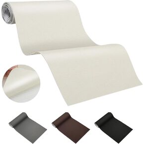 Leather Repair Patch, 16'' × 60'' Large Leather Repair Tape Kit, Self-Adhesive Leather Patches for Furniture, Couch, Sofa, Car Seat, Chair, Clothing, Dark Brown