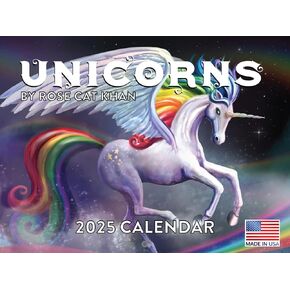 Unicorn Calendar 2025 Monthly Wall 12 Month Girls Room | American Made In The USA