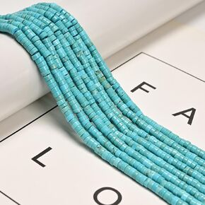 170 Pcs 2x4mm Blue Lapis Lazuli Bead Flat Heishi Disc Gemstone DIY Beads for Bracelets Jewelry Making Crafts