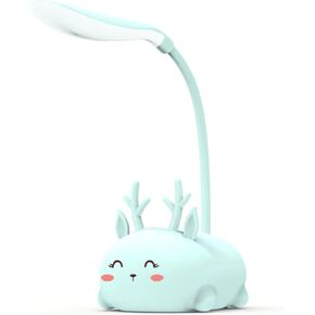 Kids Lamp, Cute LED Desk Lamp for Kids, Mini Animal Night Light, USB Rechargeable Flexible Cartoon Lamp Eye-Care Lighting for Bedroom (Tiger G, White)