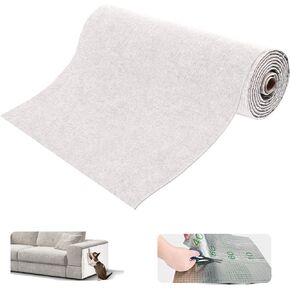 Cat Scratch Pad Scratching Mat - 78.7"x15.8" Trimmable Self-Adhesive Cat Couch Protector, for Cat Tree Replacement, Wall Shelves, Furniture Protector(Beige)